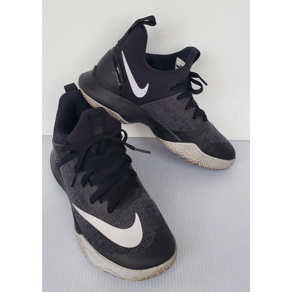 Nike Zoom Shift Mens Basketball Shoes Black Reflective Silver Size US 7 Sneakers